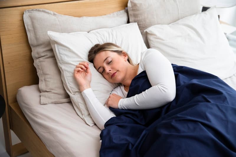 Peaceful sleep scene with calming environment