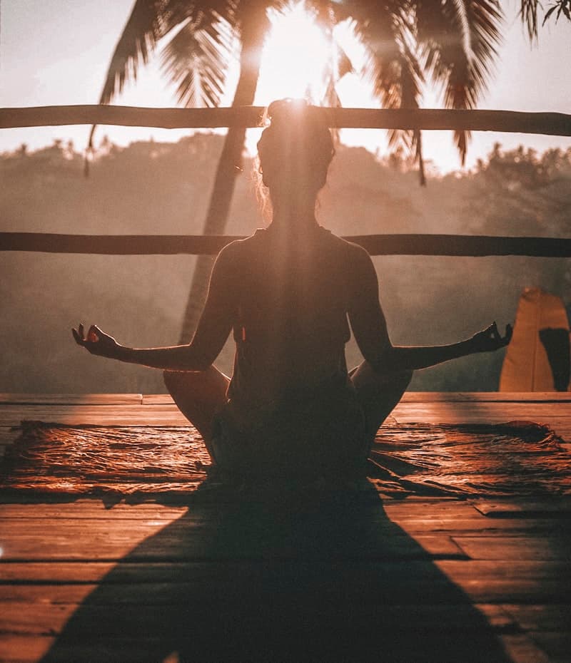 Person practicing mindfulness for stress and anxiety relief